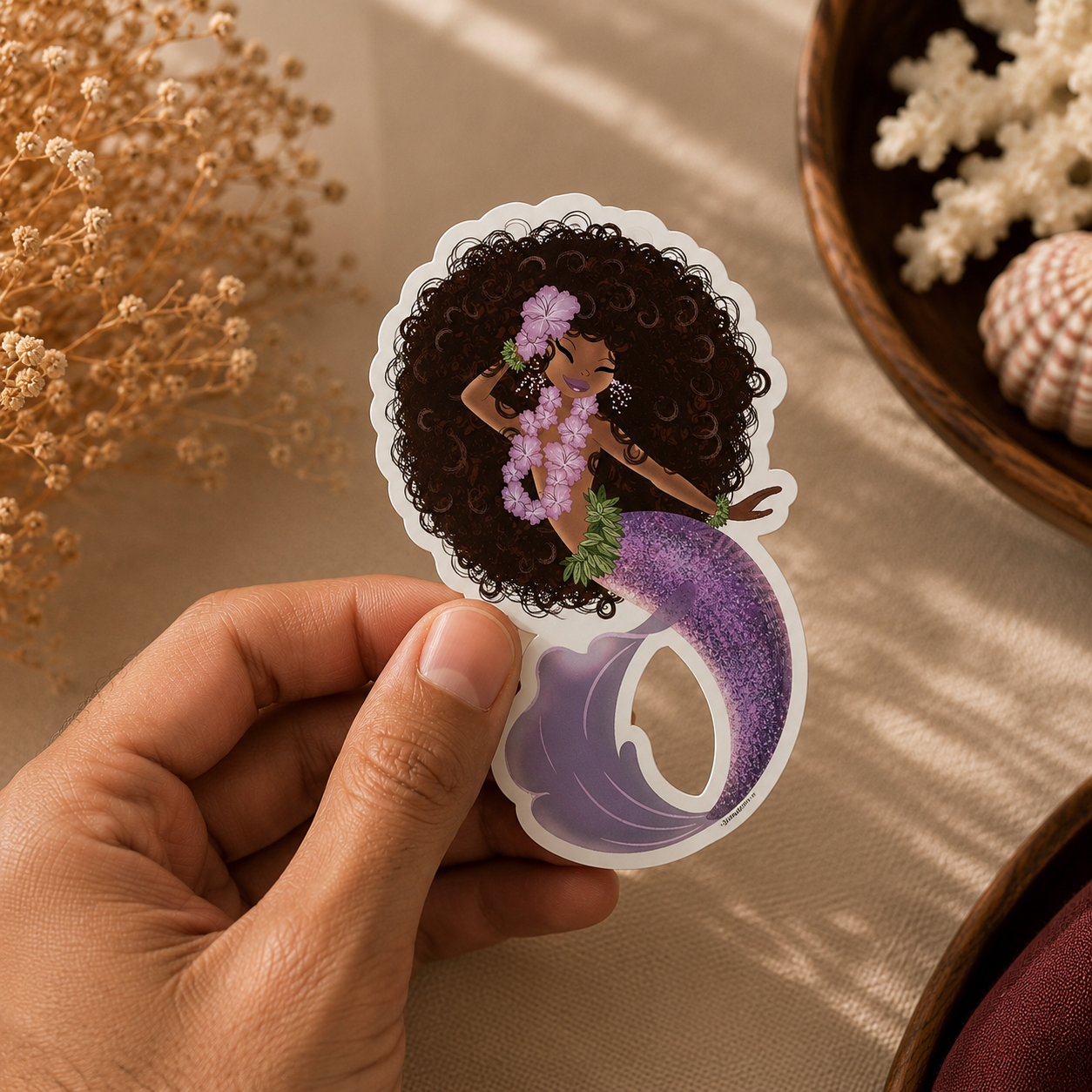 Amethyst Bloom — Waterproof Vinyl Sticker