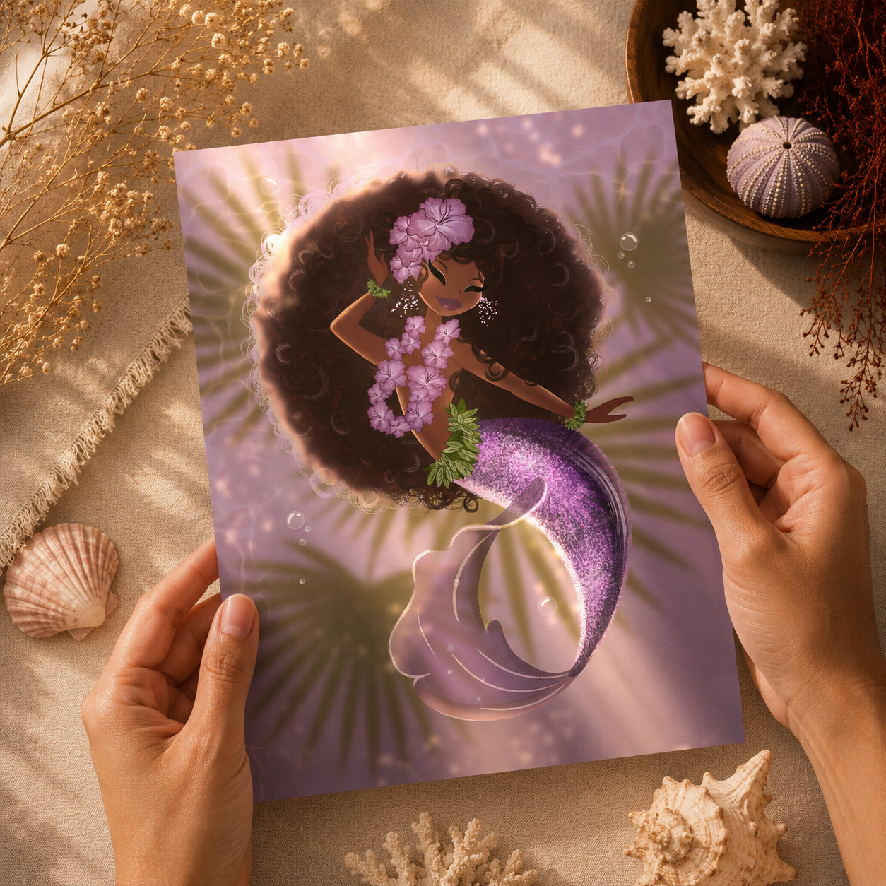 Amethyst Bloom — Fantasy Mermaid Print