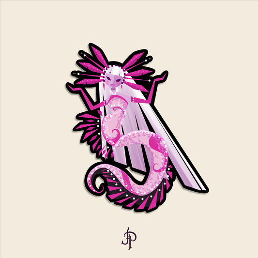 Axolotl Warden — Waterproof Vinyl Sticker