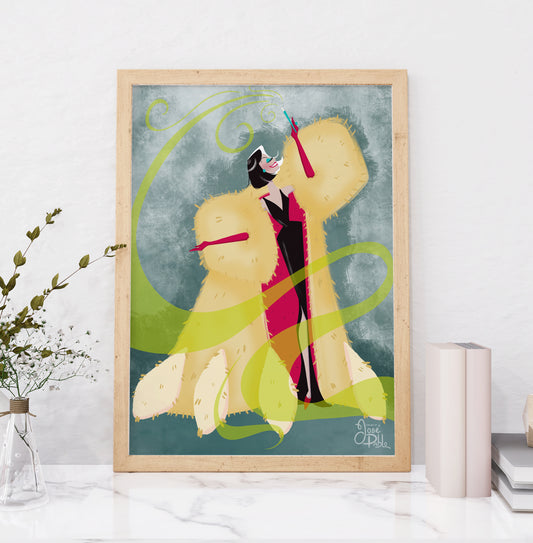 Cruella De Vil — Disney Villain Fine Art Print