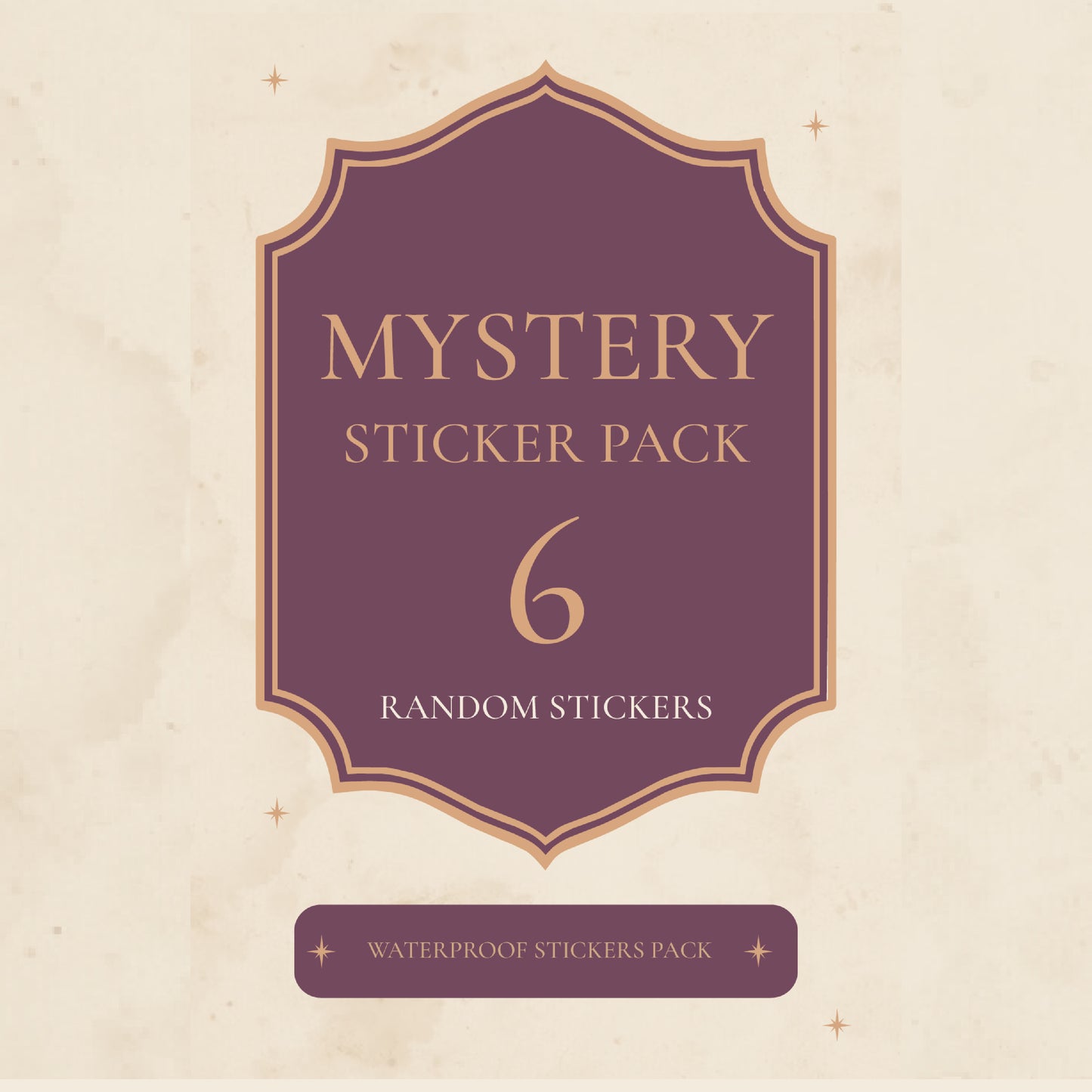 Mystery Sticker Pack — 6 Random Waterproof Stickers