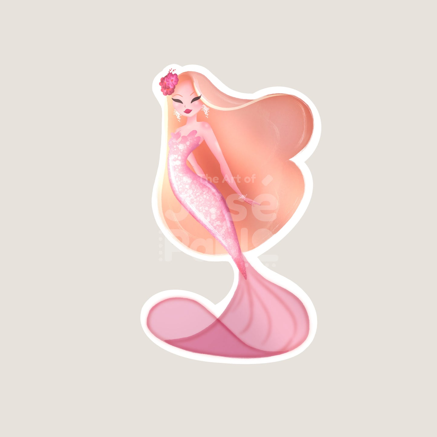 Rosé Reverie — Waterproof Vinyl Sticker