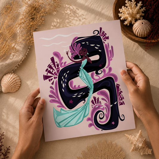Keeper of the Tides — Fantasy Mermaid Print