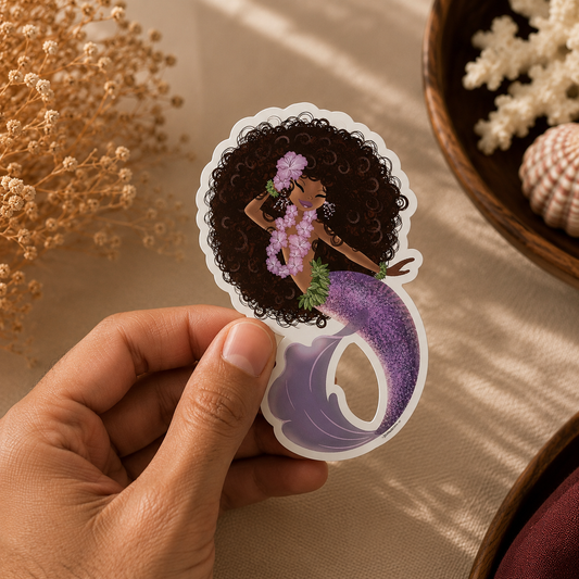Amethyst Bloom — Waterproof Vinyl Sticker