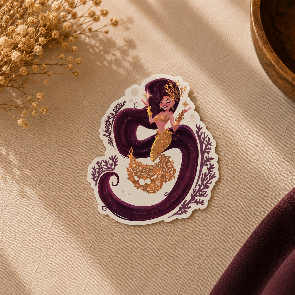 Coral Sovereign — Waterproof Vinyl Sticker