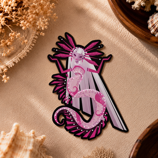 Axolotl Warden — Waterproof Vinyl Sticker