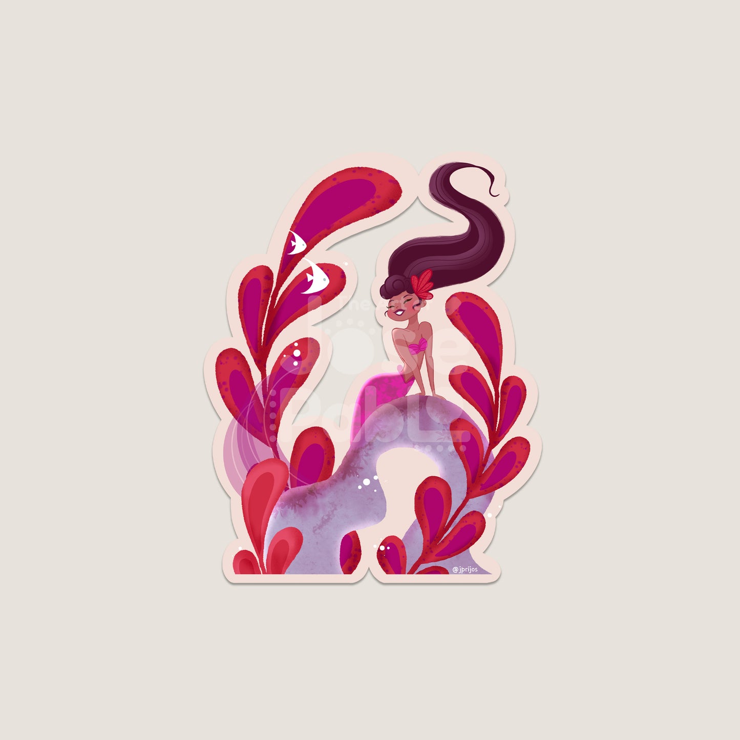 Crimson Reverie — Waterproof Vinyl Sticker
