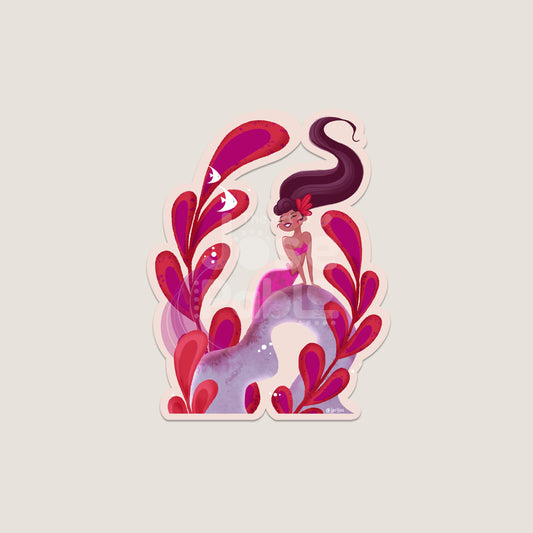 Crimson Reverie — Waterproof Vinyl Sticker