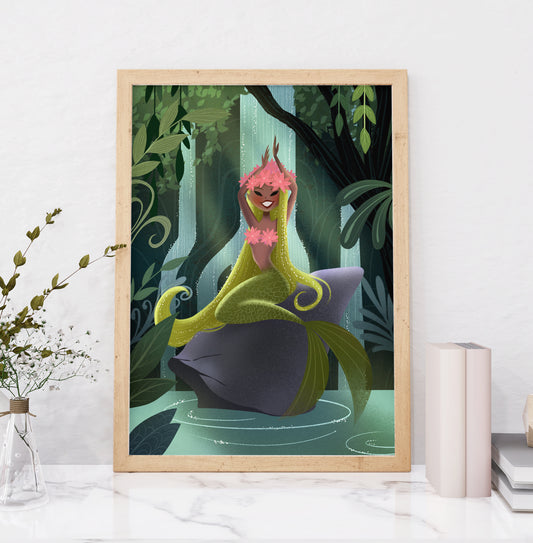 Elemental Earth - Fantasy Mermaid Art Print