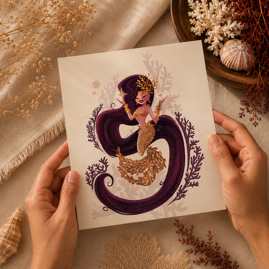 Coral Sovereign — Fantasy Mermaid Print