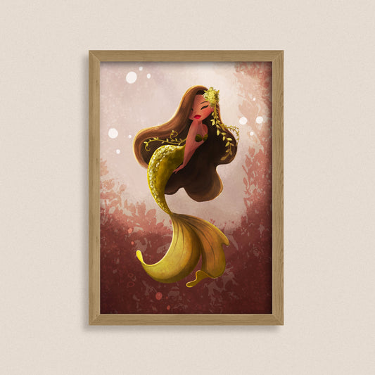 Gilded Muse — Fantasy Mermaid Art Print