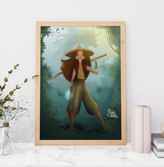 Princess Raya — Disney Princess Fine Art Print