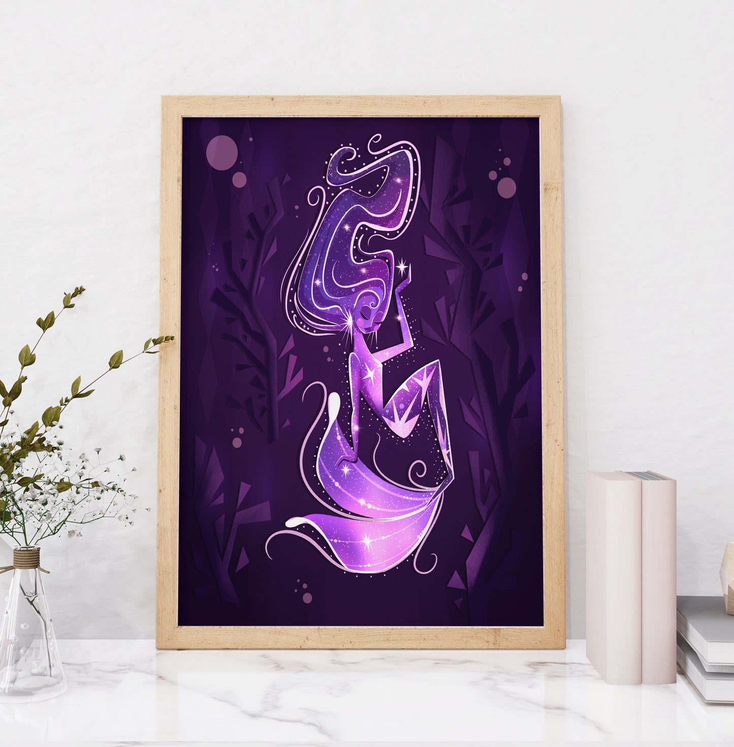 Celestial Current — Fantasy Mermaid Art Print