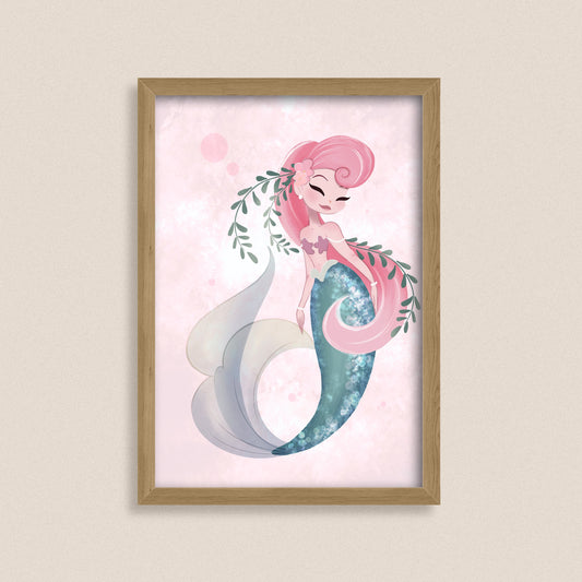The Blossom Tide - Fantasy Mermaid Art Print