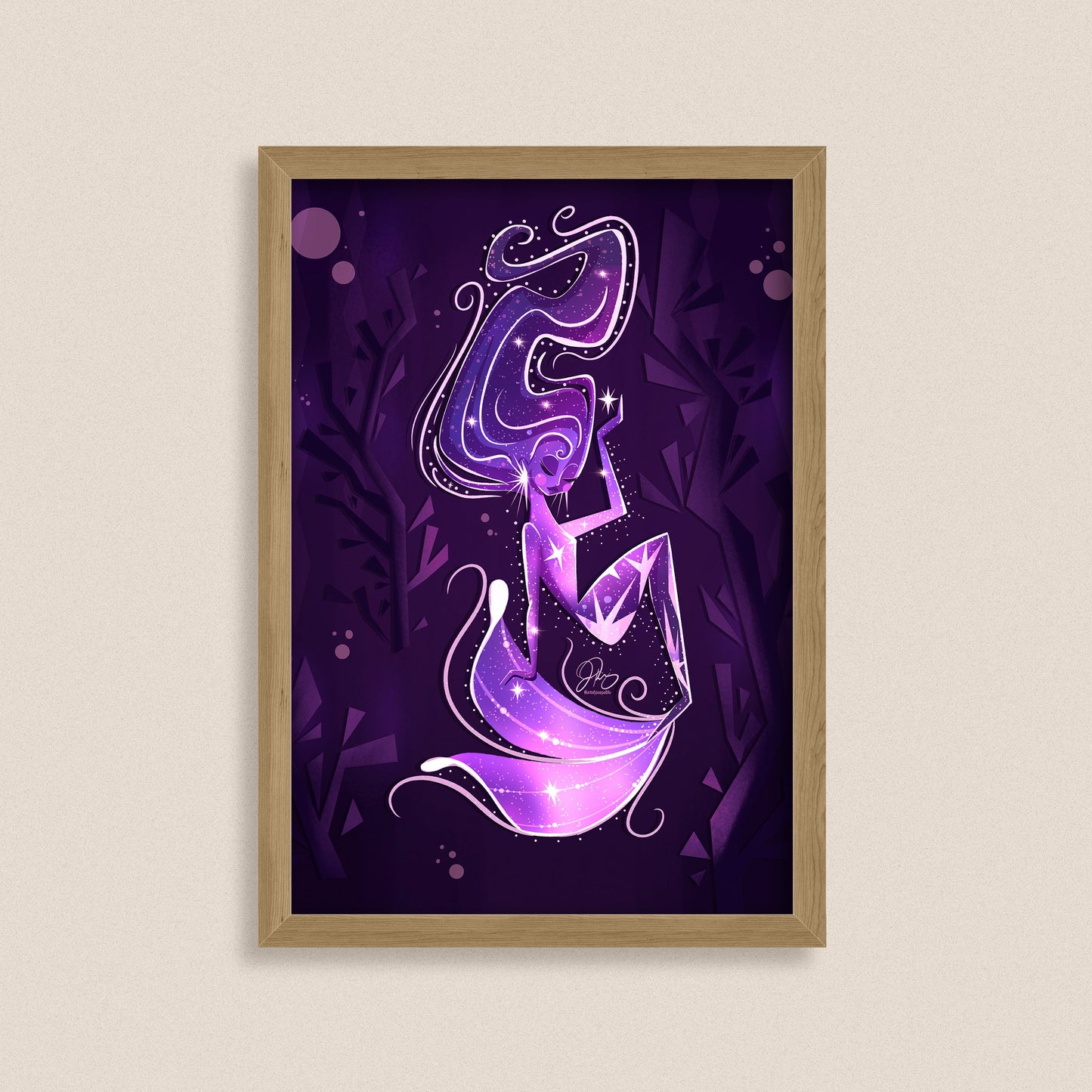 Celestial Current — Fantasy Mermaid Art Print